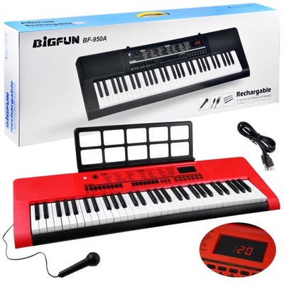 Duży Keyboard Organy BF-950A mikrofon IN0140