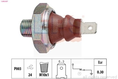 SENSOR DE PRESIÓN ACEITES VW 0,3 BAR 1-800-007  