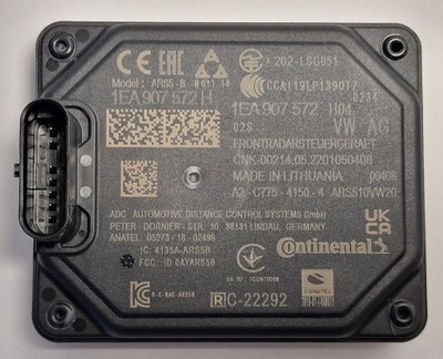 Vw id.3 id.4 id.5 радар датчик 1ea907572h фото №1