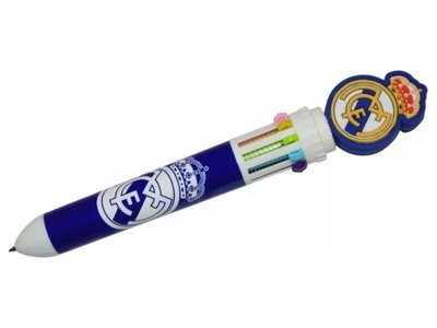 Długopis 10 kolorowy Real Madryt z topperem 3D
