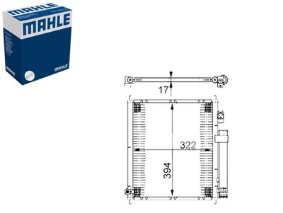 CONDENSADOR DE ACONDICIONADOR HONDA JAZZ II 1.2 1.3 03.02-07.08 MAHLE  