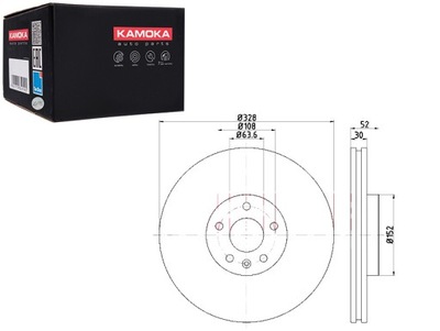 ДИСКИ ТОРМОЗНЫЕ ТОРМОЗНЫЕ 2 ШТУКИ. ПЕРЕД VOLVO XC60 09- KAMOKA