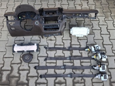 Mercedes gle w166 приборная панель консоль приборная панель подушка безопасности ремни кожа коричневый фото №1