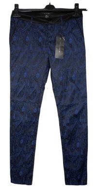 Amisu niebieskie spodnie wzór rurki XS 34