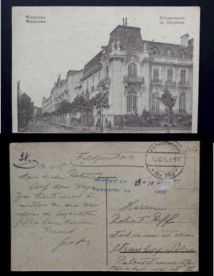 Warszawa ul. Szopena / Chopina 1915r.