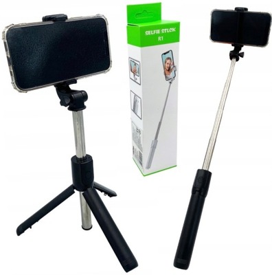 Kijek do Selfie stick statyw Bluetooth z pilotem czarny