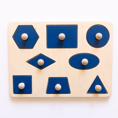 Układanka edukacyjna Montessori figury geometryczne kształty wzory PUZZLE