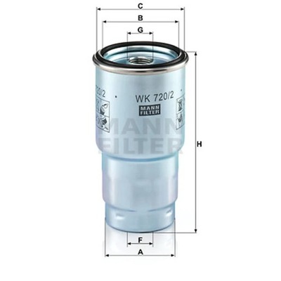 FILTRO COMBUSTIBLES MANN-FILTER WK 720/2 X  