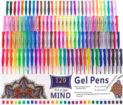 100 wkładów w stylu Colors Glitter Gel Pen (bez du