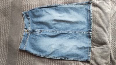 Spódnica midi jeans rozm 38 / 40 przecierana