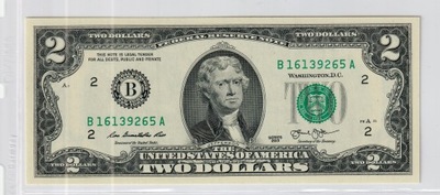 2 $ TWO DOLLARS USA 2013 SERIA B NEW YORK UNC