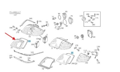 Прокладка линзы фара перед mercedes sl w129 оригинальный номер a1298260780 фото №1