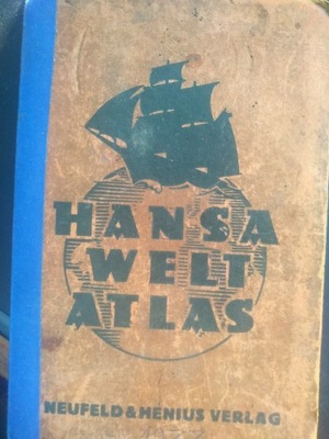 Hansa Welt Atlas 1933 j. niemiecki