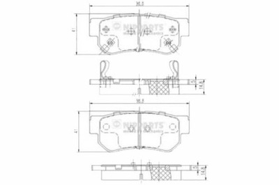 Nipparts тормозные колодки тормозные hyundai elantra sedan 2. фото №1