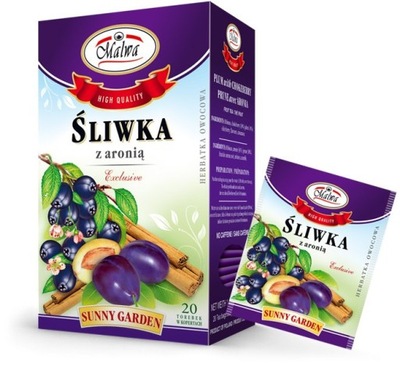 MALWA SUNNY GARDEN HERBATA ŚLIWKA Z ARONIĄ ARONIA