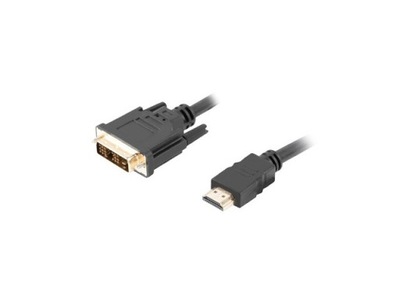 Kabel HDMI Lanberg HDMI DVI-D Single Link Męski Męski 3m Pozłacane Złą