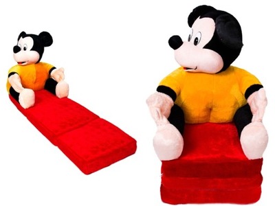 Rozkładany fotel myszka dla dziecka z pluszu