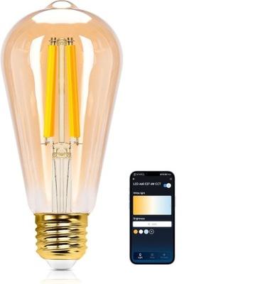 Aigostar żarówka LED WiFi ST64/E27 6W, D-2