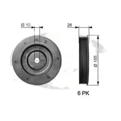 Шкив tvd1020 gates citroen fiat ford lancia фото №1