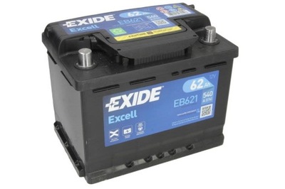 АККУМУЛЯТОР EXIDE 12V 62AH/540A EXCELL L+