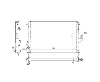 Радиатор renault dacia duster 10- 214100598r nowa фото №1