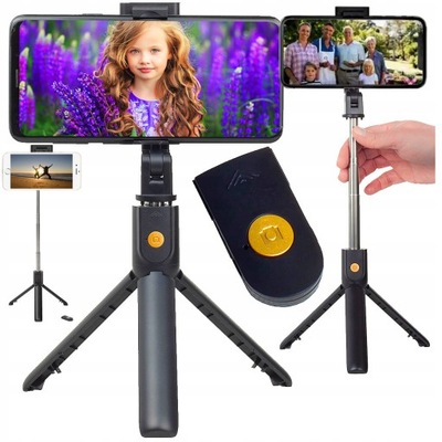 ROZSUWANY KIJEK SELFIE STICK TRIPOD STATYW PILOT Kij Monopod Bluetooth 3w1