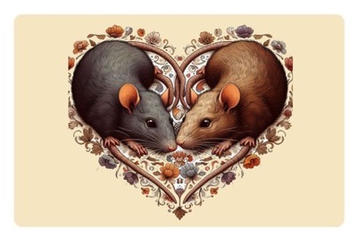 Magnes dla miłośników szczurów szczur szczurek serce