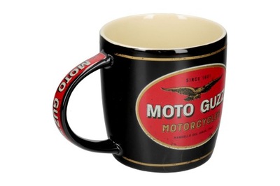 Kubek ceramiczny z grafiką retro Moto Guzzi logo