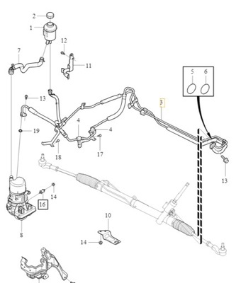 VOLVO XC60I XC70 CABLE SERVOMANDO HIDRÁULICO DE DE TANQUE CON  