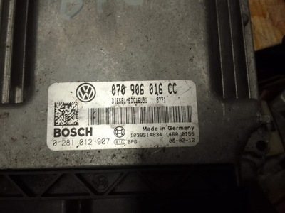 VW T5 COMPUTADOR DEL MOTOR 070906016CC 0281012907  