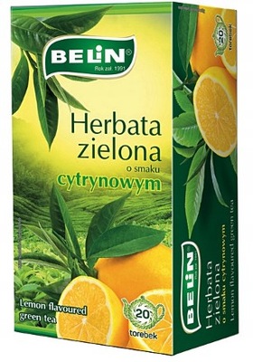 Herbata ZIELONA CYTRYNOWA 20 torebek BELIN