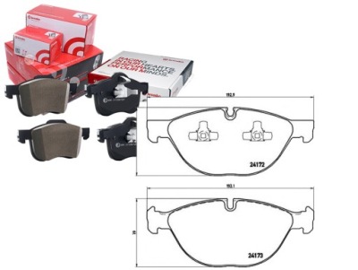 Комплект гальмівних колодок гальмівних brembo 34116778048 341 фото №1