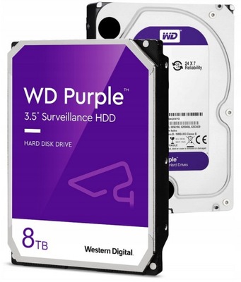 Dysk WD Purple 8TB 8000Gb WD84PURZ SATA III 3,5'' WESTERN DIGITAL PURPLE