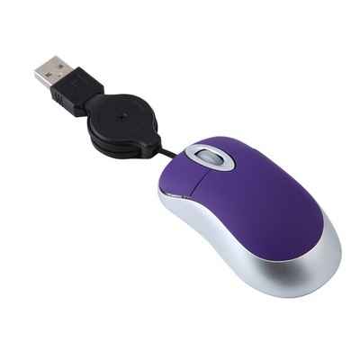 USB przewodowa mini mysz z podnoszony kabel, mała