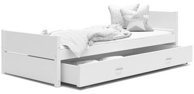 Łóżko pojedyncze AJKmeble Tymon 90x200 biały