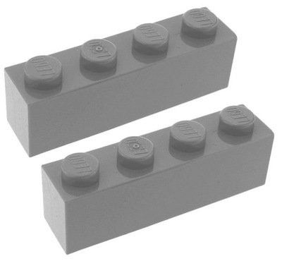 07333a LEGO 3010 4211103 brick 1x4 c.szary DB 2szt