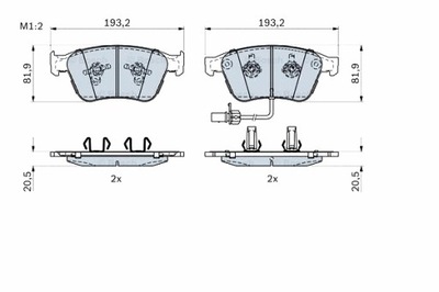 BOSCH КОЛОДКИ ДИСКОВЫЕ ТОРМОЗНОЕ ПЕРЕД BENTLEY CONTINENTAL CONTINENTAL FLYING фото