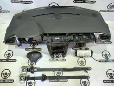 Citroen c3 2 ii приборная панель консоль подушка безопасности подушки безопасности ремни оригинал демонтаж фото №1