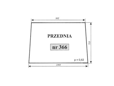SZYBA PRZEDNIA C-330 C-360 MF CIECHOCIN 366