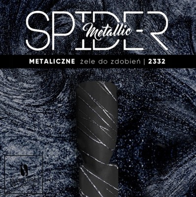 MM Metaliczny SPIDER GEL, czarny - Metallic Graphite 2332