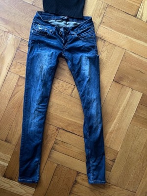 Rurki granatowe s xs 36 Tommy hilfiger denim