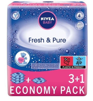 Nivea Baby Chusteczki Pure & Fresh 3+1