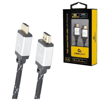 Kabel HDMI Gembird CCB-HDMIL 1.5 m Czarno-srebrny