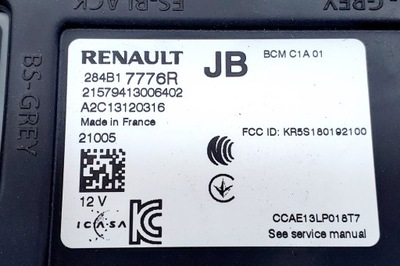 Модуль комфорту renault zoe bfm_ 284b17776r electric 2021 фото №1