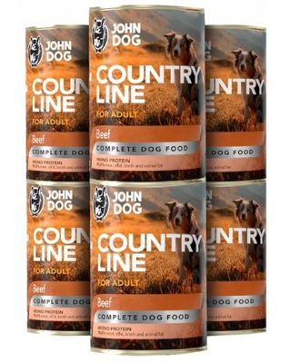 John Dog Country Adult wołowina 6x400g
