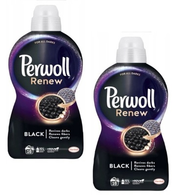 2x PERWOLL RENEW BLACK PŁYN DO PRANIA CZARNYCH UBRAŃ 990ml
