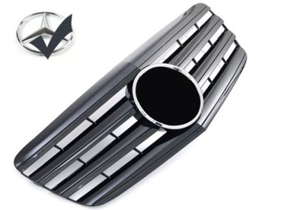 REJILLA DE RADIADOR MERCEDES W211 S211 06-09 GLOSSY BLACK CROMO  