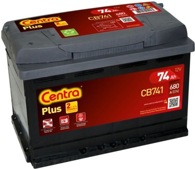 АКУМУЛЯТОР CENTRA PLUS 74AH 680A CB741 ЛІВИЙ+