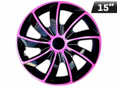 КОЛПАКИ QUAD BICOLOR PINK - BLACK 15