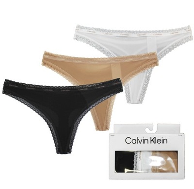 CALVIN KLEIN MAJTKI DAMSKIE 3-PACK|000QD3802E FIY|S